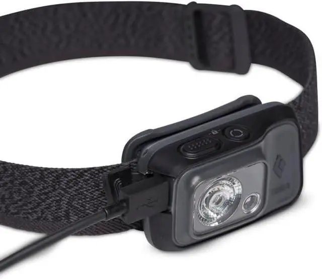 Alt view image 5 of 5 - Cosmo 350-R Rechargeable LED Headlamp, Waterproof and Dimmable Headlamp for Camping, Hiking, Running, with Red Light Headlamp Mode, Graphite