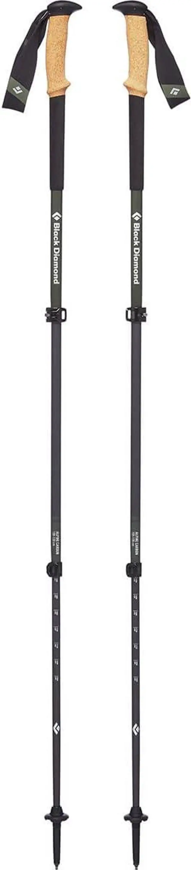 Main image of Alpine Carbon Cork Trekking Poles, Pair of 2 Ultra Lightweight Carbon Fiber Hiking Sticks for Backpacking and Mountaineering, Tundra