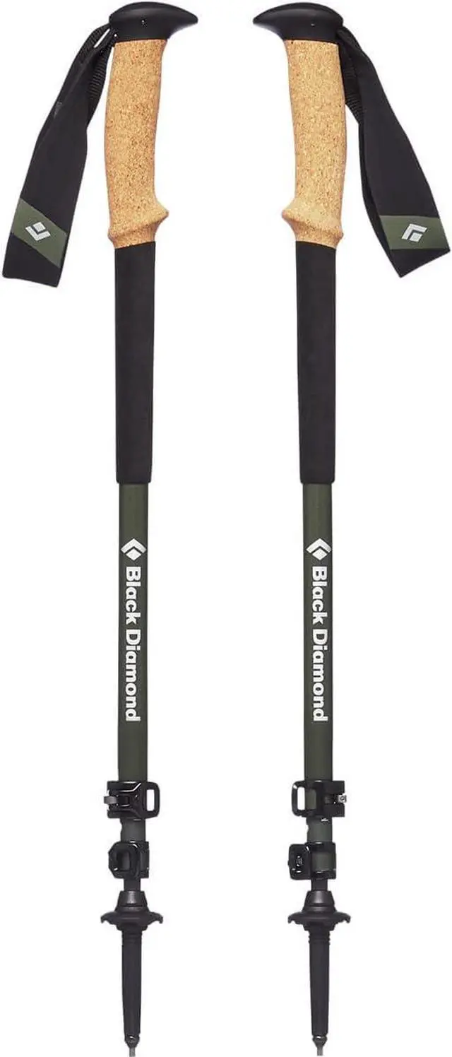 Alt view image 2 of 2 - Alpine Carbon Cork Trekking Poles, Pair of 2 Ultra Lightweight Carbon Fiber Hiking Sticks for Backpacking and Mountaineering, Tundra