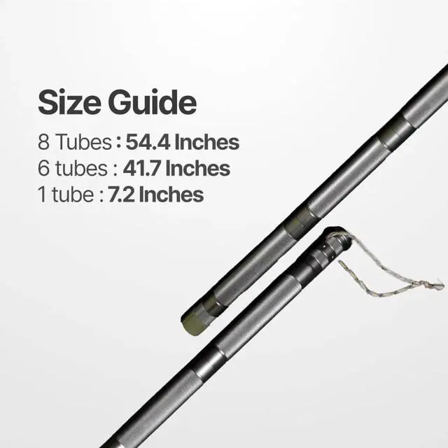 Alt view image 6 of 6 - Hiking Tactical Stick Walking Staff - Outdoor Multitool Gear Trekking Pole Collapsible Retractable Premium 15 in 1 | 8 Tubes
