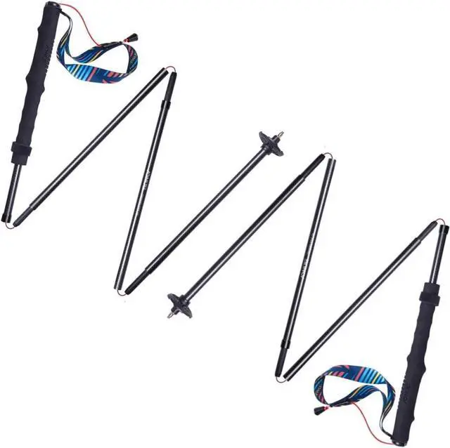 Main image of Trekking Poles -2 Ultralight Collapsible Carbon Fiber Hiking Poles with Anti-Shock and Quick Lock System, Folding Walking Sticks for Hiking, Camping