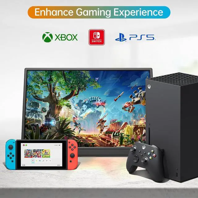 Alt view image 7 of 7 - Portable Monitor 16.0inch FHD 1920 * 1200P USB C HDMI Ultra-Slim IPS Travel Display & Speakers, HDR Plug&Play, External Monitor for Laptop PC, Phone,Mac