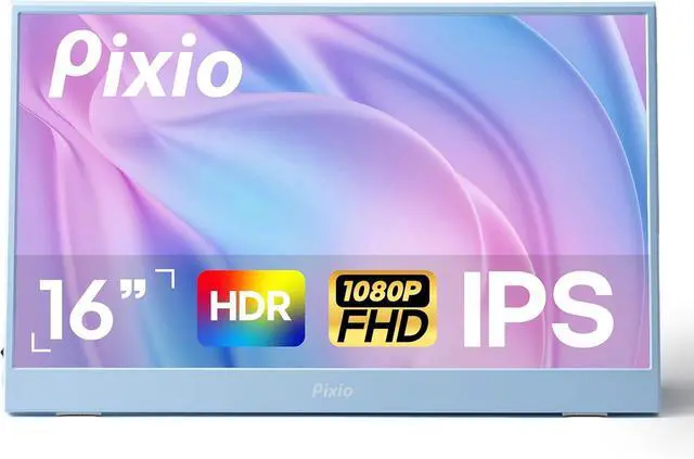 Main image of PX160 Wave Blue Portable Monitor 15.6 inch 60Hz FHD 1080p IPS Panel HDR Screen Cover Stand USB-C HDMI Laptop Screen Extender Portable Monitor for Laptop, PC, Console, Phone