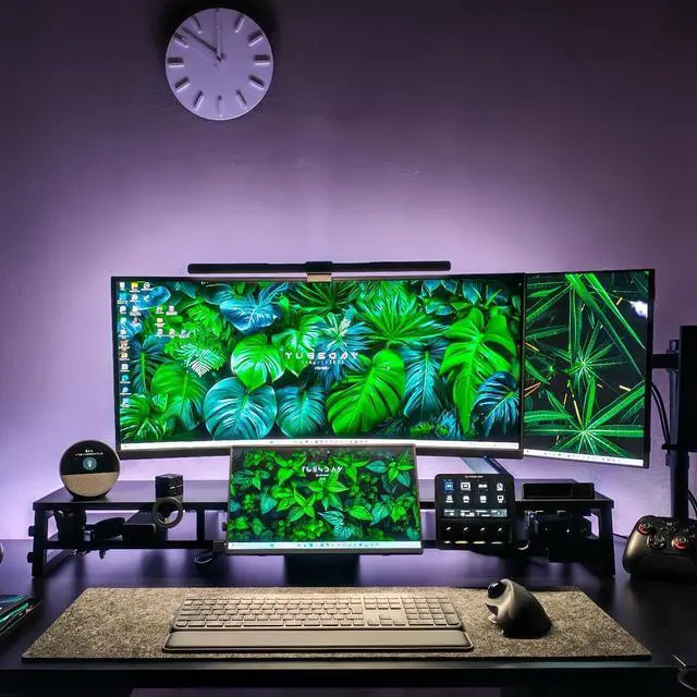 Alt view image 5 of 7 - Dual Portable Monitor Setup - 2-Pack 15.6" 1080p IPS Triple Monitor Extender for Laptop, 1920x1080 HDMI USB-C 180° Kickstand Built-in Speakers, Stacked Desktop Setup Office Gaming Daytrading