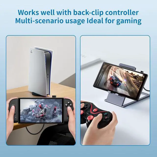 Alt view image 4 of 7 - 7 inch Portable Touchscreen, Mini 1080P 60Hz USB C HDMI Monitor, Ultra Thin Lightweight IPS LCD Display Second Screen for Gaming, Working, PS5, Xbox, Switch, Laptop, PC