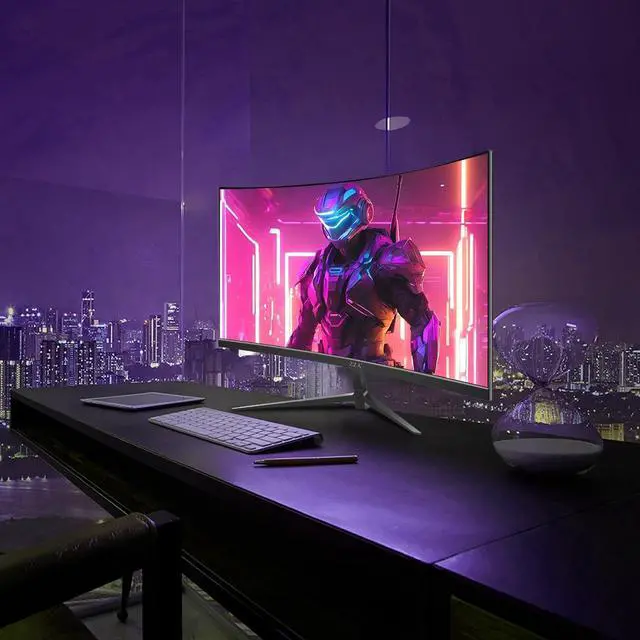 Alt view image 6 of 6 - 27" Curved Gaming Monitor, 280Hz Refresh Rate, FHD 1920x1080p, 1800R VA Panel, 100% sRGB, AMD FreeSync, Low Blue Light, Ultra-Smooth Esports Display, HDMI 2.0 & DP 1.4, VESA Wall Mountable