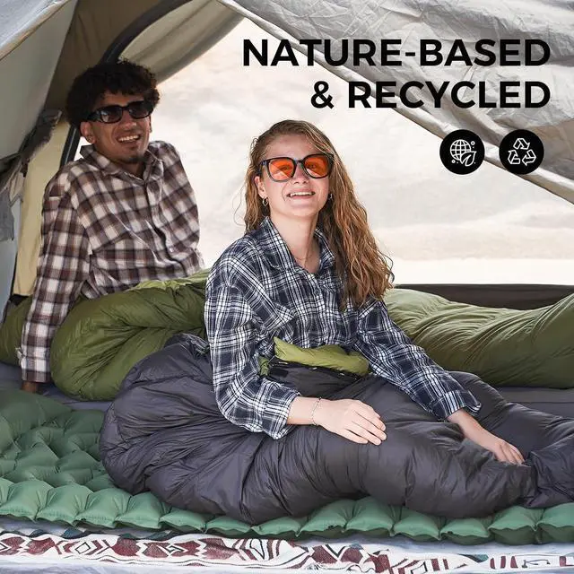 Alt view image 6 of 6 - Down Sleeping Bag, 700FP Mummy Cold Weather Ultralight 3 Season Compact Packable Waterproof Sleeping Bag with Stuff Sack for Backpacking Camping Hiking Traveling