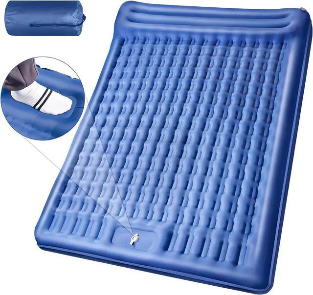 Main image of Camping Sleeping PadsExtra Thick 5 Inch Inflatable Sleeping Mat with Pillow Built-in PumpOversized Air Mattress Super Portable for Backpacking Hiking, Tent, Traveling