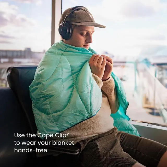 Alt view image 5 of 7 - Travel Puffy Blanket, Ultra-Packable Travel-Size Warmth and Comfort, Deepwater