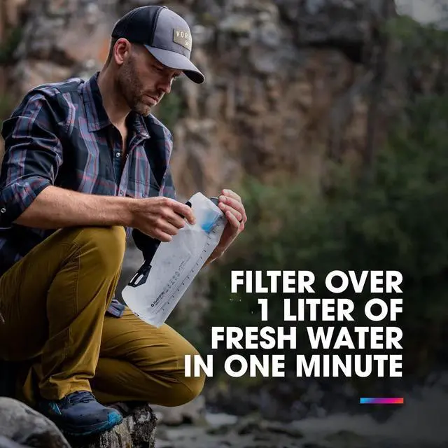 Alt view image 3 of 6 - 42mm Filter Cap - Water Filtration Accessory - Fast Flow - Perfect for Hiking, Endurance Sports, Camping, Travel, and Emergency Preparedness