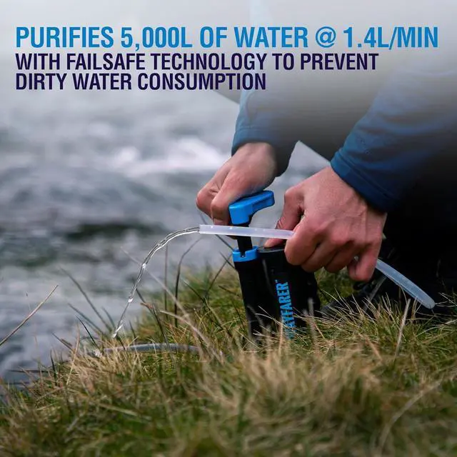 Alt view image 2 of 2 - Wayfarer Water Purifier  Compact Military Grade Water Purification System up to 5,000L  Perfect for Camping, Hiking, Backpacking, Survival and Emergency Preparedness
