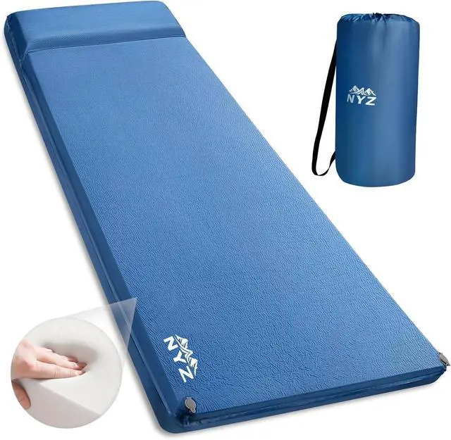 Main image of Self Inflating Sleeping Pad for Camping 3.1" Ultra-Thick Memory Foam Camping Mattress 20s Quick Inflation Camp Mat with Pillow Waterproof 4-Season for Camping Travel Tent Car