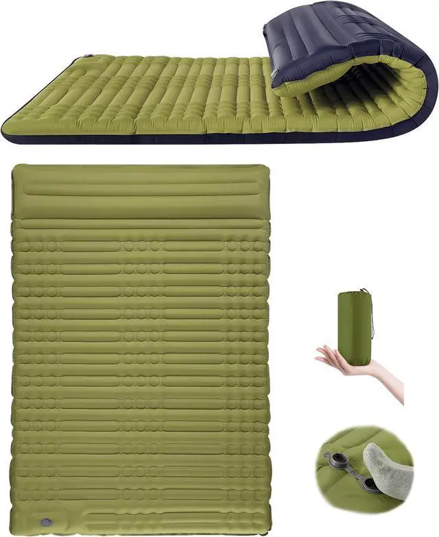 Main image of Double Sleeping Pad, Self Inflating 4.7'' Extra Thick for 2 Person Built-in Pump, Portable Camping Mattress Sleeping Mat for Backpacking Hiking Tent Travel