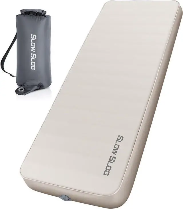 Main image of Self-Inflating Sleeping Pad with Portable Electric Air Pump, 4in Thick Memory Foam Camping Mattress for Tent Cot & Car Travel, Fast Inflate & Deflate Camping Pad