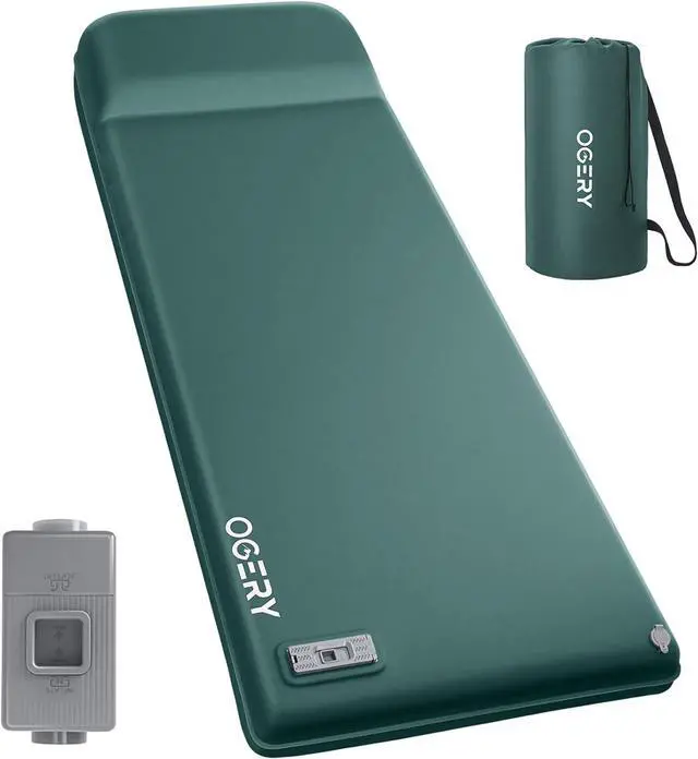 Main image of Self Inflating Sleeping Pad with Electric Pump, 3.15" Ultra-Thick Memory Foam Camping Pad, 4 Season Camping Mattress Pad with Built-in Pillow, Camping Essentials Gear for Tent Travel Car