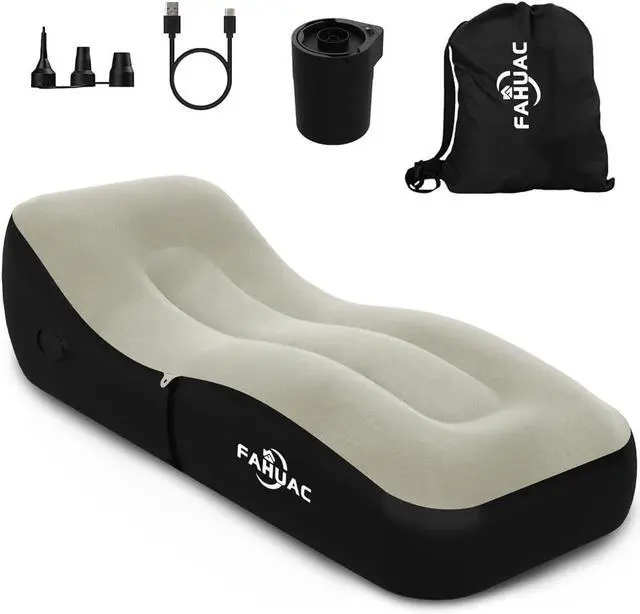 Main image of Auto Inflatable Lounger Air Sofa, Portable Auto Inflatable Couch Air Sofa Bed Lazy Lounger Chair Cozy Sleeping Camping Sofa Bed for Outdoor and Indoor Use