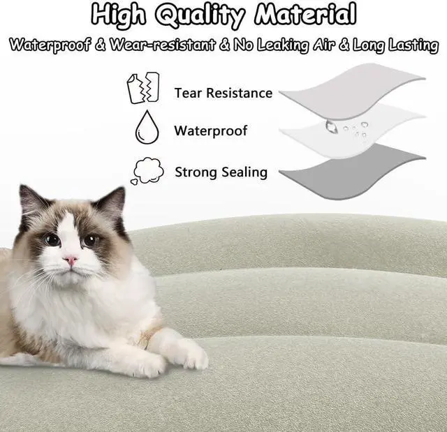 Alt view image 5 of 5 - Auto Inflatable Lounger Air Sofa, Portable Auto Inflatable Couch Air Sofa Bed Lazy Lounger Chair Cozy Sleeping Camping Sofa Bed for Outdoor and Indoor Use