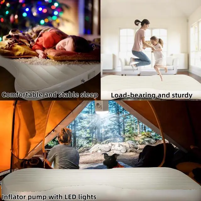 Alt view image 5 of 7 - Customized for Tesla Model Y Mattress, Self-Inflating Portable Camping Mattress, Tesla Model Y Accessories 2025-2021, Comfort Car Sleeping Mattress with Cordless Charging Air Pump,Storage Bag