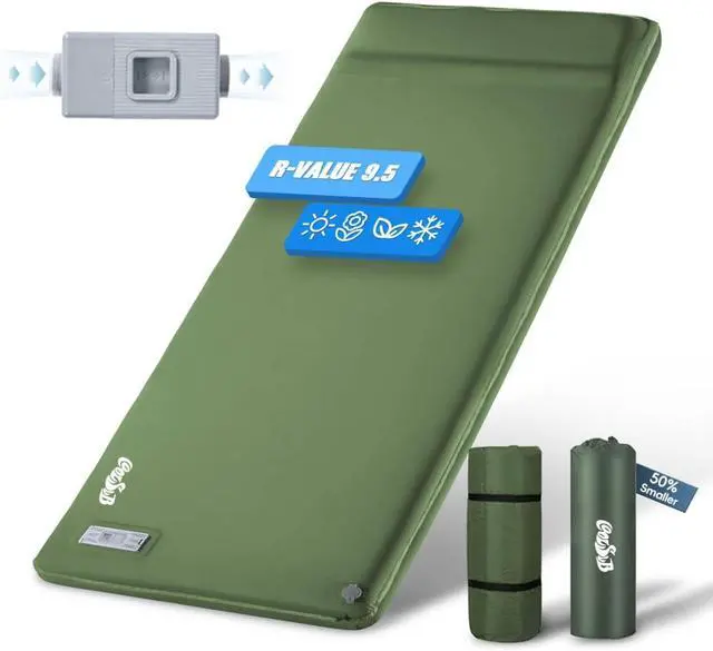 Main image of Camping Sleeping Pad Self Inflating Sleeping Pad with Electric Pump, 3.2" Ultra-Thick Memory Foam Sleeping Mat with Pillow, Camping Mattress Compact for Backpacking Hiking Traveling