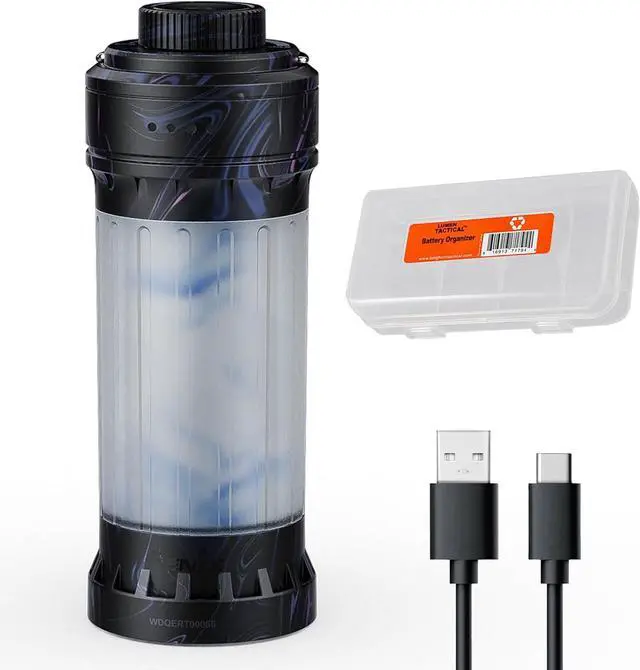 Main image of CL22R 500 Lumen Compact Lantern, USB-C Rechargeable and Multifunctional with Red Light and Colorful Ambient Lights for Camping, Hiking, Fishing (Polar Night Black)