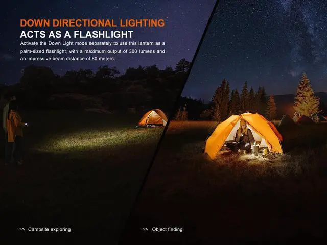 Alt view image 5 of 7 - CL22R 500 Lumen Compact Lantern, USB-C Rechargeable and Multifunctional with Red Light and Colorful Ambient Lights for Camping, Hiking, Fishing (Polar Night Black)
