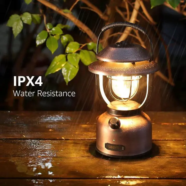 Alt view image 6 of 7 - Retro Classic LED Camping Lantern, High Lumens, Daylight White 2500K and 5000K, Dimmable, USB Rechargeable, Waterproof for Camping, Vintage Decoration and Emergency (USB Charging Cable Included)