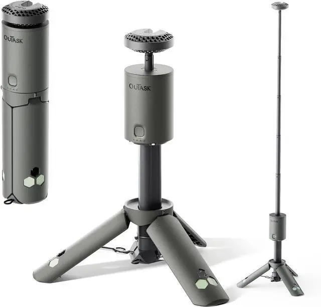 Main image of Camping Light Telescopic, Collapsible Magnetic Camping Lantern with 12000mAh Battery, Telescoping IPX6/IPX7 Waterproof Flashlights, Camping Lamp for Emergency, Camping, Hiking (Military Green)