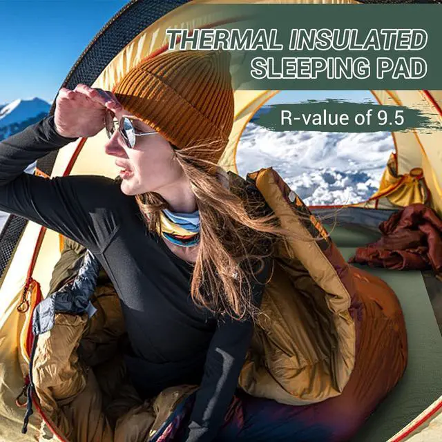 Alt view image 7 of 7 - Self Inflating Sleeping Pad, 3.15" Ultra-Thick Memory Foam Camping Pad with Pillow Fast Inflating in 20s Insulated Camping Mattress Pad 4-Season Camp Sleeping Mat for Camp/Travel/Car/Tent