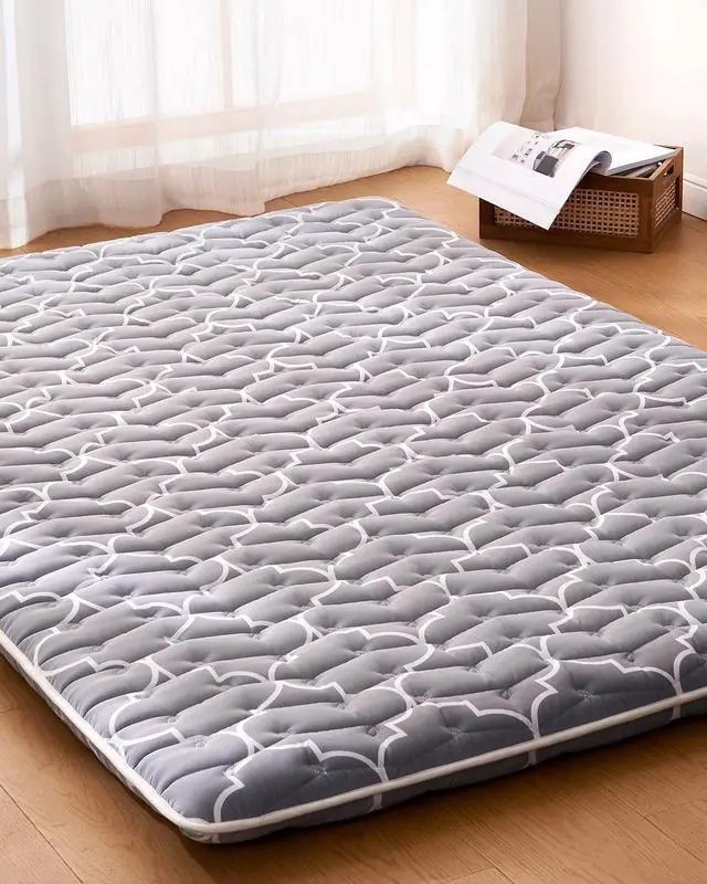 Main image of 6th Generation Japanese Floor Futon Mattress -Extra-Thick 9-Layer Modern Futon with 100% High-Density Foam, Portable Floor Mattress Sleeping Pad for Adults, Guest Room, Dormitory, Twin Size (39"X80")