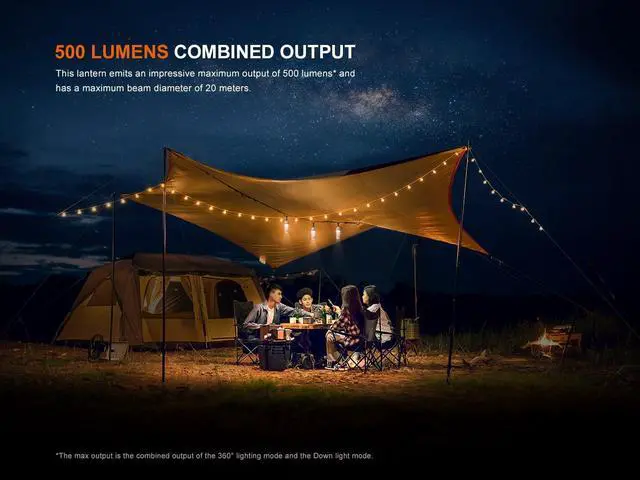 Alt view image 3 of 7 - CL22R 500 Lumen Compact Lantern, USB-C Rechargeable and Multifunctional with Red Light and Colorful Ambient Lights for Camping, Hiking, Fishing (Polar Night Black)