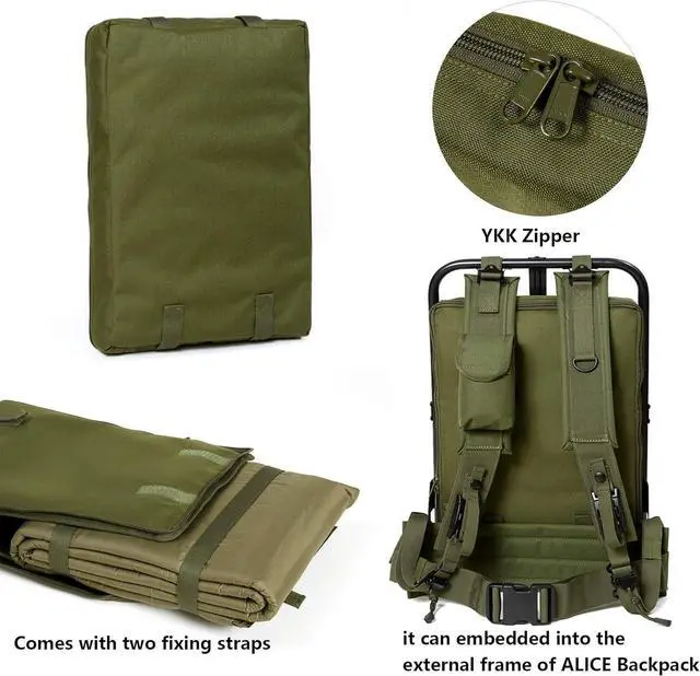 Alt view image 2 of 7 - MT Military Army Alice Embedded Air Self-Inflating Camp Mat Olive Drab