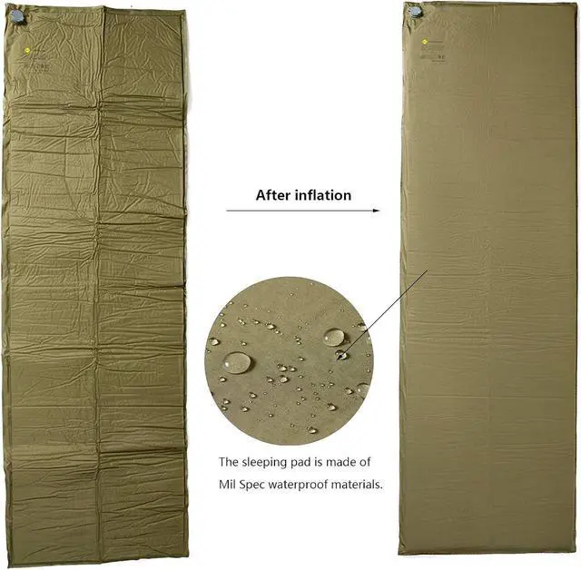 Alt view image 5 of 7 - MT Military Army Alice Embedded Air Self-Inflating Camp Mat Olive Drab