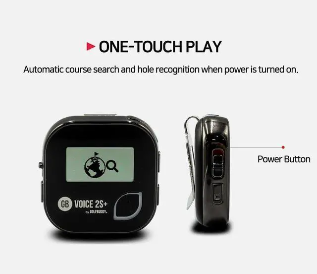 Alt view image 6 of 7 - GOLFBUDDY Voice 2S+ Talking GPS Rangefinder, Clip on Hat Golf Navigation, Slope Mode on/Off, 18 Hours Battery Life, Shot Distance Measurement, Preloaded with 40,000 Courses Worldwide (Black)