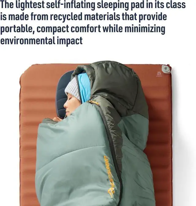 Alt view image 2 of 7 - Pursuit Self-Inflating Sleeping Mat for Camping and Backpacking, Rectangular - Large/Wide (78 x 30 x 2 inches)