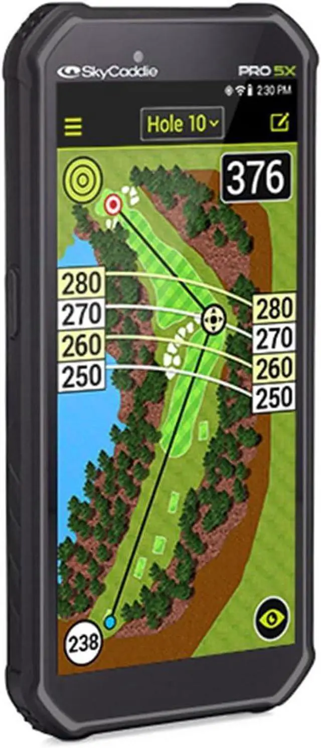 Alt view image 7 of 7 - SkyCaddie PRO 5X Handheld Golf GPS - Power Bundle with  Portable Charger & Protective Hard Case - TruePoint Precision Positioning Technology - 5.5" Display, 35,000 Maps, Dynamic HoleVue