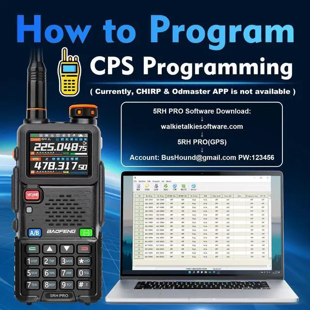 Alt view image 5 of 7 - 5RH PRO GPS 10W Tri Band Ham Radio Long Range Handheld Two Way Radio,640CH,NOAA Weather Receiver,Walkie Talkies with Earpiece,USB-C Rechargeable 2500mAh Battery,Upgrade of  5RM,2 Pack