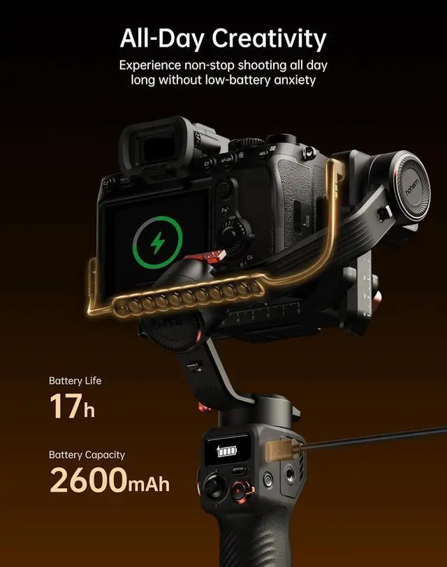 Alt view image 5 of 7 - iSteady MT2 Kit Gimbal Stabilizer for Camera, 3-Axis Gimbal for Mirrorless/Pocket/Action Camera/Smartphone, AI Tracker, Magnetic Fill Light Stabilizer, Available for Canon/Nikon/Sony