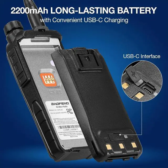 Alt view image 6 of 7 - UV-28 PLUS Ham Radio Handheld with GPS & APP Programming, 10W Long Range Walkie Talkie Dual Band Two Way Radio, FM AM AIR NOAA Receiver with Frequency Copy, 1000CHs, 2200mAh Battery USB-C Port