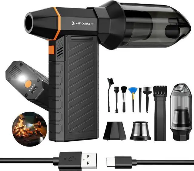 Main image of 2-in-1 Magnetic Compressed Air Duster, Electric Air Duster|300000RPM Vacuum Cleaner|3 Gear|Super Wind Power|Rechargeable Brushless Motor|for Computer, Keyboard, Car, Home,Outdoor Cleaning