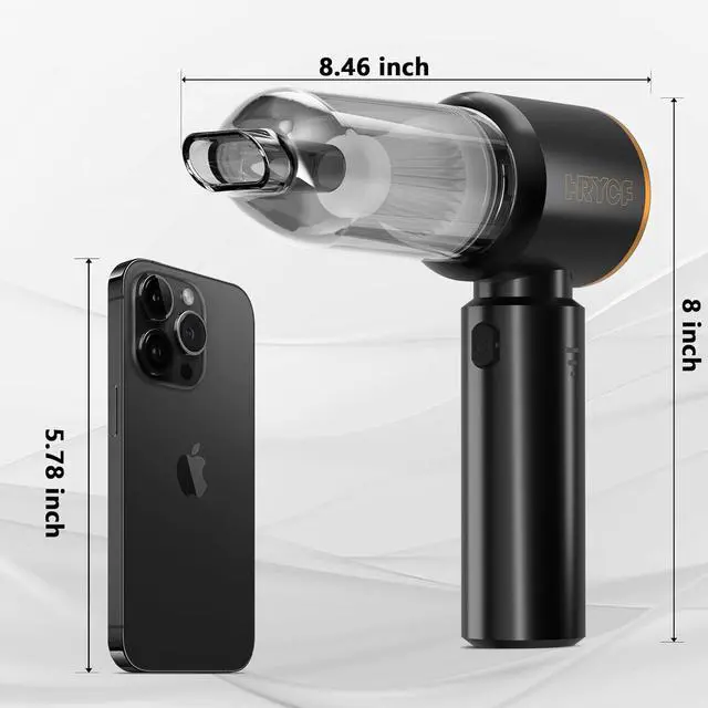 Alt view image 7 of 7 - Handheld Vacuum,Car Vacuum Cleaner,4-in-1 20000PA High Power Portable Rechargeable Vacuum Cleaner with Brushless Motor, Small Handheld Vacuum & Air Blower & Pump-Black