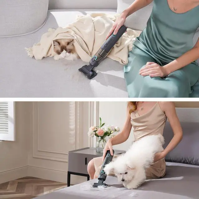 Alt view image 7 of 7 - H8 Apex Car Vacuum Cleaner, Portable Handheld Vacuum with 12000Pa High Power, Ultra-Lightweight 1.2lbs, USB-C Fast Charging, Mini Car Vacuum for Car, Home, Pet Hair, Office(Gray)