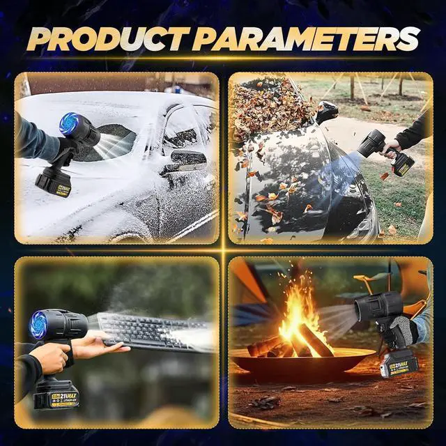 Alt view image 6 of 7 - Sakerplus Portable Dust Cleaner,Compressed Air Duster with Adjustable Speed,2025 Upgraded Handheld Cordless Leaf Blower Dust Cleaner,Jet Dry Blower Fan for Outdoor,Cleaning,Camping (Black 1 Battery)