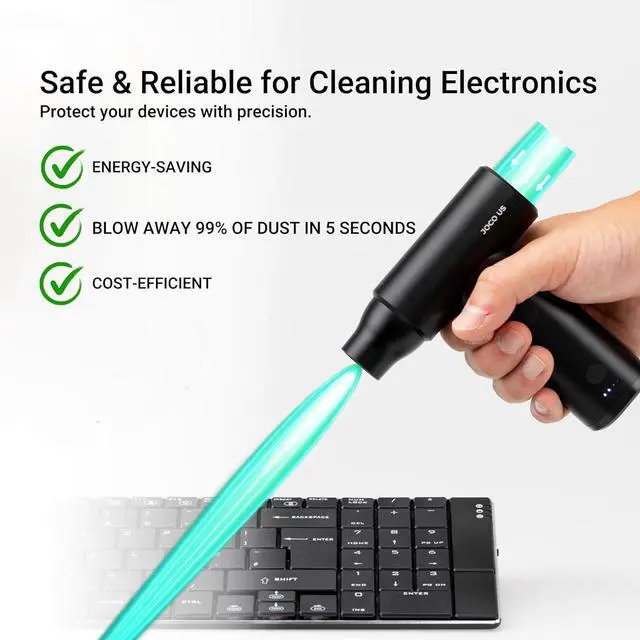 Alt view image 3 of 6 - 2025 Upgraded Metal Compressed Air Duster and Vacuum Cleaner 8-in1 Replaced Can Air, 110k RPM, 4000mAh, Quick Charge Cordless Jet Blower for Keyboard-Office-Home-Electronic-Inflator