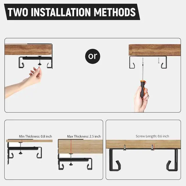 Alt view image 6 of 7 - Under Desk Cable Management Tray, No Drill Standing Desk Wire Cable Management Tray, 40 Inch Cord Organizer for Office/Home/Game Rooms