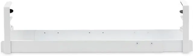 Alt view image 4 of 7 - .com Under Desk Cable Management Tray, Length Adjustable, Clamp-On Installation, No Drilling Required, White