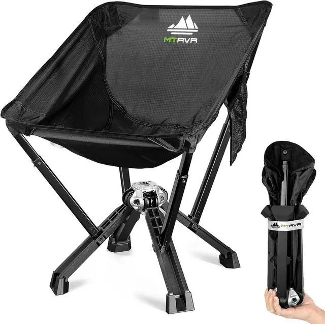 Main image of Camping Chairs for Adults, Supports 600 Lbs Lightweight Folding Camping Chair, Collapses to Size of Water Bottle Portable Camping Chair for Outdoor, Beach, Lawn, Travel, Picnics
