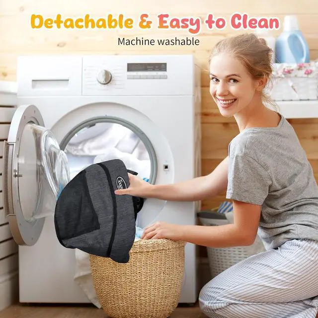 Alt view image 7 of 7 - Hook On High Chair with Removable Dining Tray,Folding Portable Clip on Table High Chair,Baby Chair with Storage Bag for Indoor/Outdoor, Black