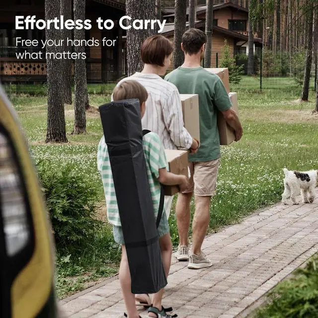 Alt view image 4 of 7 - 10x10 Pop Up Screened Canopy Tent, Instant Setup Gazebo for 1 Person with Netting, Portable & Compact, Waterproof & UV Protection, Ideal for Camping, Beach, Parties, and Outdoor Events