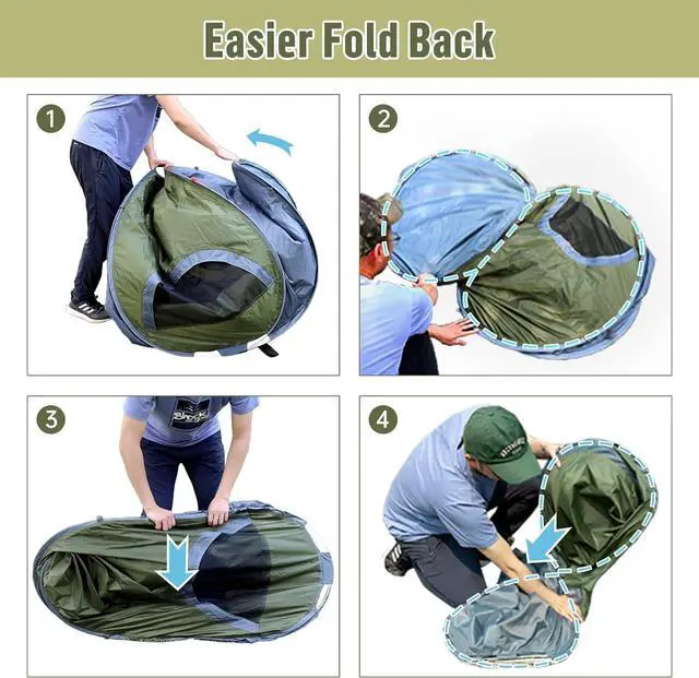Alt view image 2 of 6 - Pop-up Camping Tent: 1 Person Tent Waterproof Instant Easy Setup Outdoor Tent