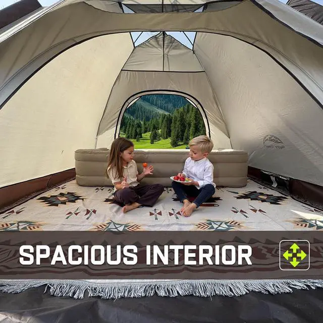 Alt view image 3 of 7 - 1/2/3/4 Person Camping Tent, Instant Easy Pop Up Tents for Camping,Automatic Waterproof Family Camping Tent, Easy Set Up Tent,Portable Windproof Dome Tent for Camping Hiking & Traveling